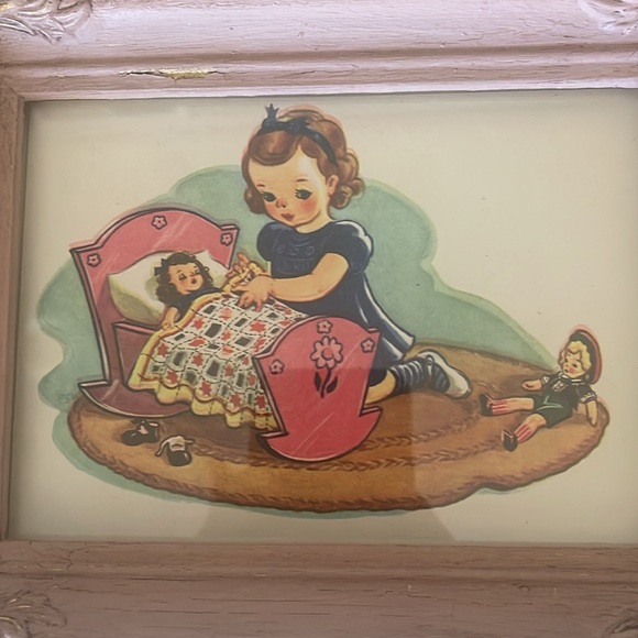Upcycled Vintage frames with vintage children’s prints - Picture 12 of 15